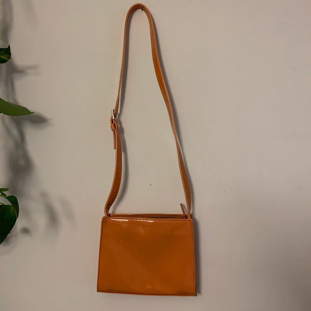 Orange guess purse vintage vols shine crossbody